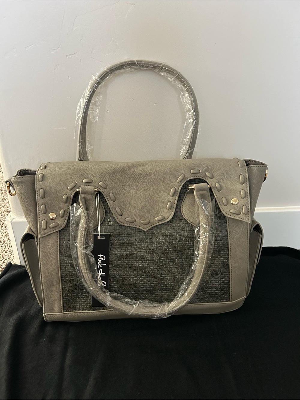 Pink Haley NWT Spacious Gray Classic Satchel Bag. - Picture 2 of 10